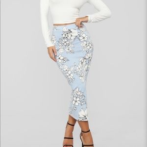 New without tags.  Flower stripe midi skirt